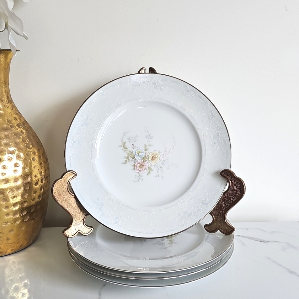 Noritake Ireland “Anticipation” Floral Dinner Plates Set of 4 – 10.5” Pastel